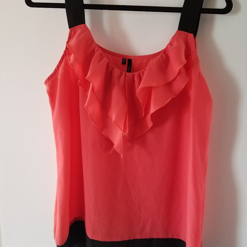 Coral colored tank top